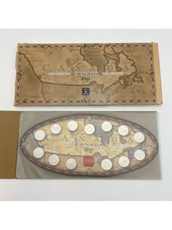 The Royal Canadian Mint Other - 1999 Canada MILLENNIUM QUARTER SET 13 UNC COINS ROYAL CANADIAN MINT in Box